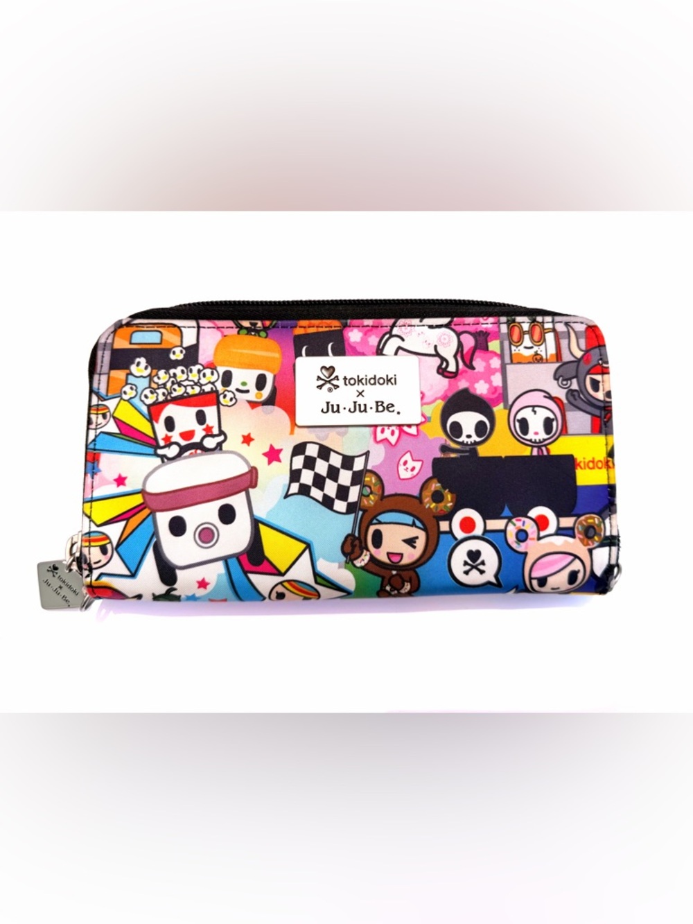 Tokidoki Ju-Ju-Be Multicolor Character with Pink and Blue Accents Wallet
